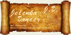 Jelenka Dancer vizit kartica